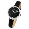 Montre Just Watch Femme bracelet cuir véritable noir cadran noir 34 mm Michele