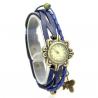 Montre femme bleu cuir