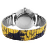 Montre Mixte Raptor bracelet extensible imprime jaune et bleu colorful edition