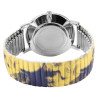 Montre Mixte Raptor bracelet extensible imprime jaune et bleu colorful edition