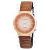 Montre Excellanc Femme bracelet cuir synthétique brun cadran brun 38 mm