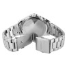 Montre Akzent bracelet acier inoxydable argenté Homme cadran noir 46 mm