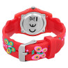 Montre Enfant QBos bracelet silicone rouge papillon