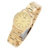 Montre Femme Q&Q bracelet acier inoxydable doré cadran doré 30 mm