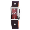 Montre Femme Just Watch bracelet cuir véritable cadran brun