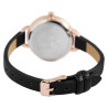 Montre Femme Excellanc bracelet cuir synthétique noir cadran argenté 32 mm