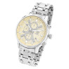 Montre Pierrini Homme bracelet acier inoxydable argenté cadran beige
