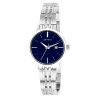 Montre bracelet acier inoxydable argenté Femme Just Watch cadran bleu