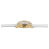 Montre bracelet cuir véritable blanc Just Watch Femme cadran doré