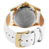 Montre bracelet cuir véritable blanc Just Watch Femme cadran doré