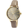 Montre Femme Excellanc bracelet cuir synthétique gris cadran gris