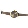 Montre Femme Excellanc bracelet cuir synthétique gris cadran gris