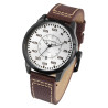 Montre bracelet cuir véritable Homme Just Watch cadran argenté