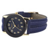 Montre Femme Akzent bracelet cuir synthétique bleu cadran bleu 30 mm