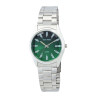 Montre Mixte Alain Miller bracelet métal argenté cadran vert