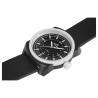 Montre TimeTech Homme bracelet cuir synthétique noir cadran gris