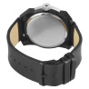 Montre TimeTech Homme bracelet cuir synthétique noir cadran gris