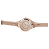Montre Femme Excellanc or rose bracelet cuir synthétique beige cadran à strass