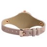 Montre Femme Excellanc or rose bracelet cuir synthétique beige cadran à strass