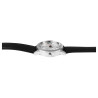 Montre Homme Alain Miller bracelet cuir synthétique noir cadran argenté 42 mm