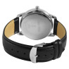 Montre Homme Alain Miller bracelet cuir synthétique noir cadran argenté 42 mm
