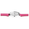 Montre Femme Excellanc bracelet cuir synthétique rose cadran argenté