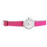 Montre Femme Excellanc bracelet cuir synthétique rose cadran argenté