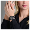 Montre bracelet cuir véritable noir sunny Femme Raptor
