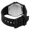 Montre Homme Q&Q bracelet silicone noir cadran noir chiffres verts