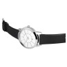 Montre Homme Just Watch bracelet cuir véritable noir cadran blanc 42 mm