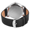 Montre Homme Just Watch bracelet cuir véritable noir cadran blanc 42 mm