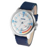Montre Homme Raptor bracelet cuir véritable bleu accom