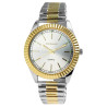 Montre Femme Excellanc bracelet acier inoxydable bicolore bracelet extensible
