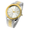 Montre Femme Excellanc bracelet acier inoxydable bicolore bracelet extensible