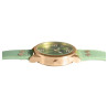 Montre Mixte QBos bracelet cuir synthétique vert cadran vert