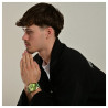 Montre Mixte QBos bracelet cuir synthétique vert cadran vert