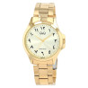 Montre bracelet acier inoxydable doré Homme Q&Q cadran doré