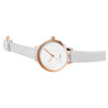 Montre bracelet cuir synthétique blanc Excellanc Femme cadran blanc