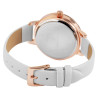 Montre bracelet cuir synthétique blanc Excellanc Femme cadran blanc
