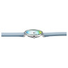 Montre Femme Just Watch bracelet cuir véritable bleu cadran aquarelle 34 mm