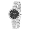 Montre Excellanc bracelet métal argenté Femme cadran noir 31 mm