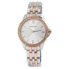 Montre Excellanc Femme bracelet métal bicolore cadran argenté 38 mm
