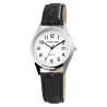 Montre Femme Excellanc cadran blanc bracelet cuir synthétique noir