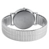 Montre Homme Classique bracelet extensible acier argenté cadran blanc dateur