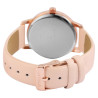 Montre bracelet cuir synthétique rose Excellanc Femme cadran blanc 38 mm