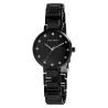 Montre Femme Just Watch bracelet acier inoxydable noir cadran noir index strass