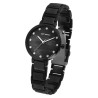 Montre Femme Just Watch bracelet acier inoxydable noir cadran noir index strass