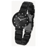 Montre Femme Just Watch bracelet acier inoxydable noir cadran noir index strass