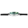 Montre Homme bracelet cuir synthétique noir Excellanc cadran vert 40 mm
