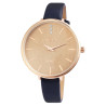 Montre Femme bracelet cuir synthétique bleu Adrina cadran brun